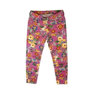 Kate Spade Women Size 27 Broome Street Floral Pink Denim Skinny Ankle Jeans